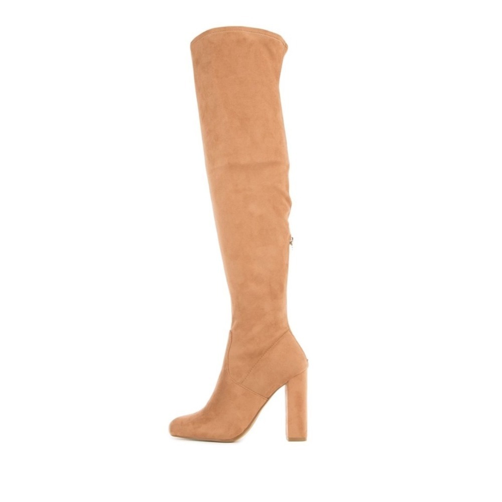 Steve Madden Emotions Thigh High Over the Knee Pull On Sock Boots Block Heel 8